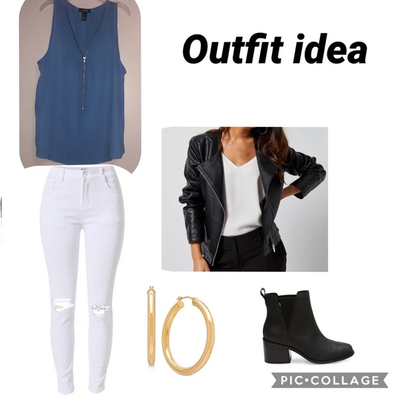 Blue zip up top - Picture 4 of 4